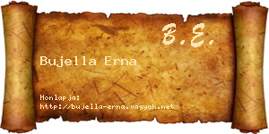 Bujella Erna névjegykártya